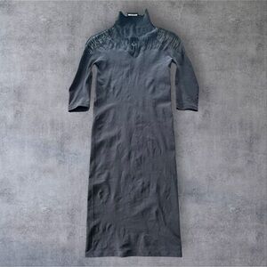 RARE OSFA BlackMilk "The Shredder" Black Knit Midi Dress - Made in Italy - Museu